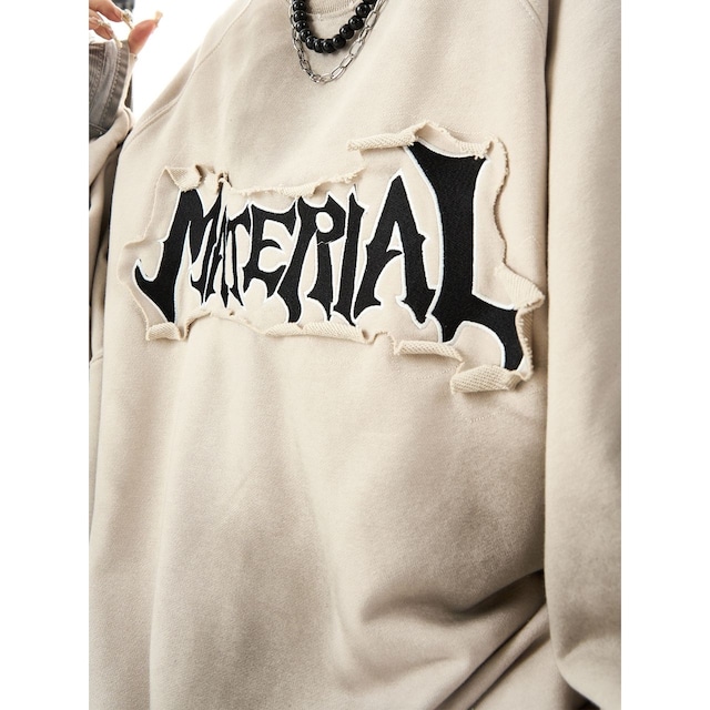 ダブルロゴルーズワイドシルエットスウェット 2col   R01288