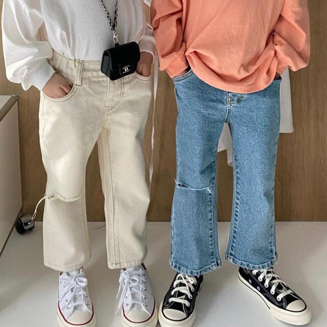 韓国風子供服　ジーンズ　　パンツ　子供ジーンズ　　カジュアルパンツ　ボトムス　