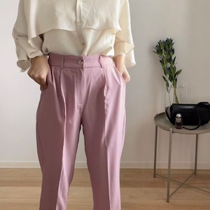 Center press wide pants