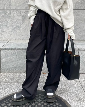 calm nylon easy wide pants <2color>