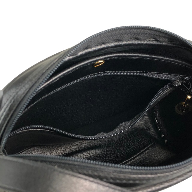 Christian Dior クリスチャン ディオール ショルダーバッグ ブラック ロゴ レザー vintage ヴィンテージ オールド uh6gdz