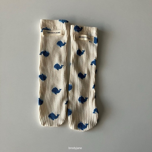 【取寄】brodyjane|blue whale socks|ブルーホエールソックス|FREE|baby|26 autumn