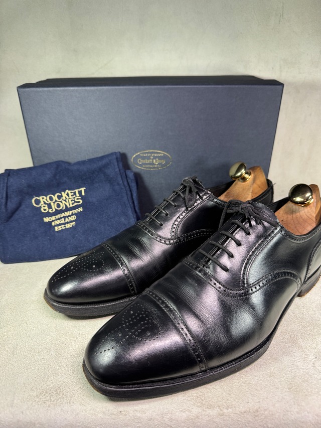 クロケット&ジョーンズ Crockett & Jones ハンドグレード SELBOURING UK7E 25.5cm 箱・シューバッグ付