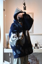 1990’s Ecuador Panda Wool Zip-Up Hoodie／ー