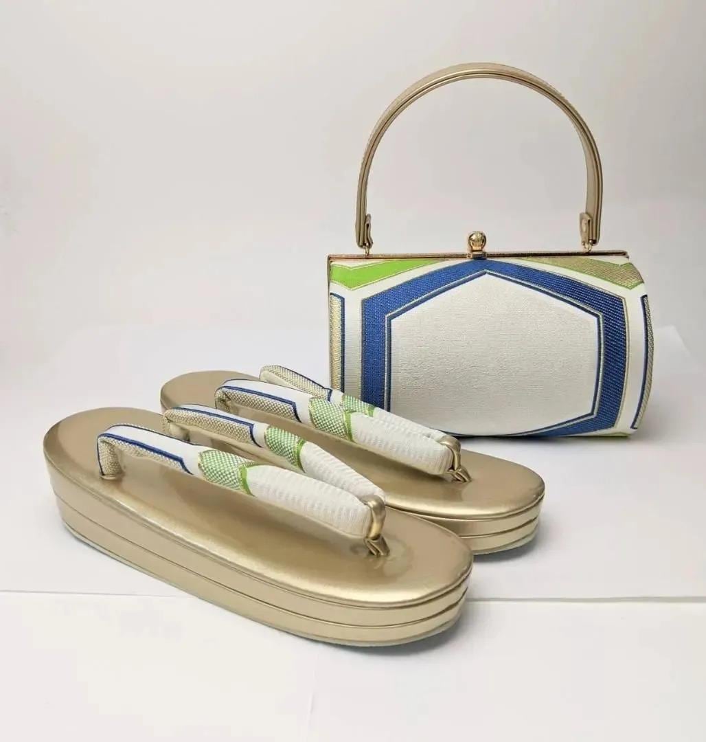 和装 草履バッグセット 振袖 帯地 ゴールド フリーサイズ w22-9 | Pay ID
