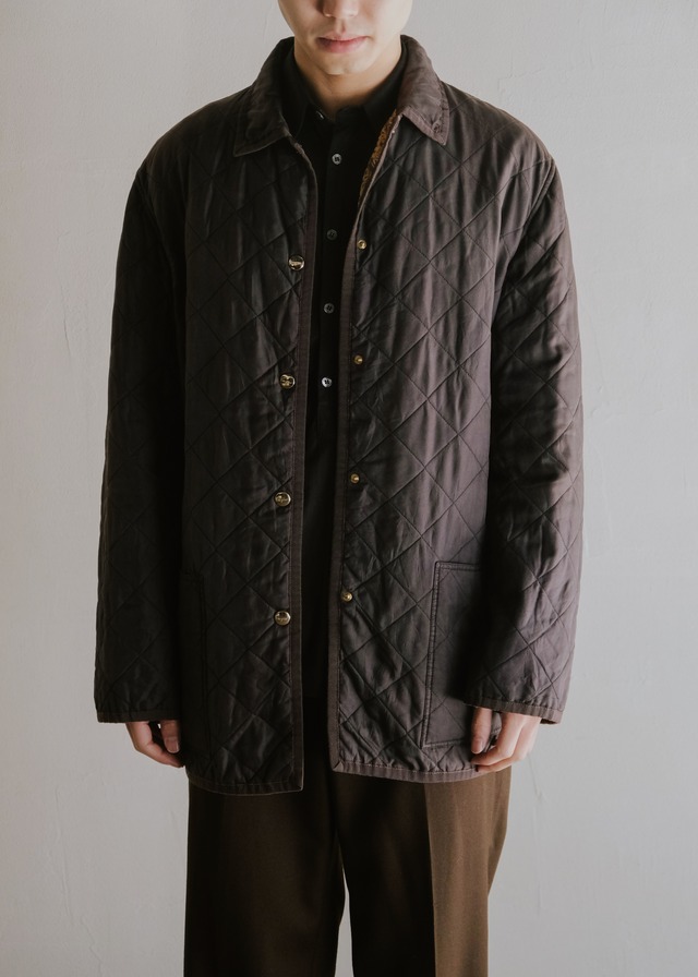 90's Salvatore Ferragamo quilting half coat