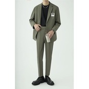 テーラードジャケット シングルブレスト セットアップ af0367