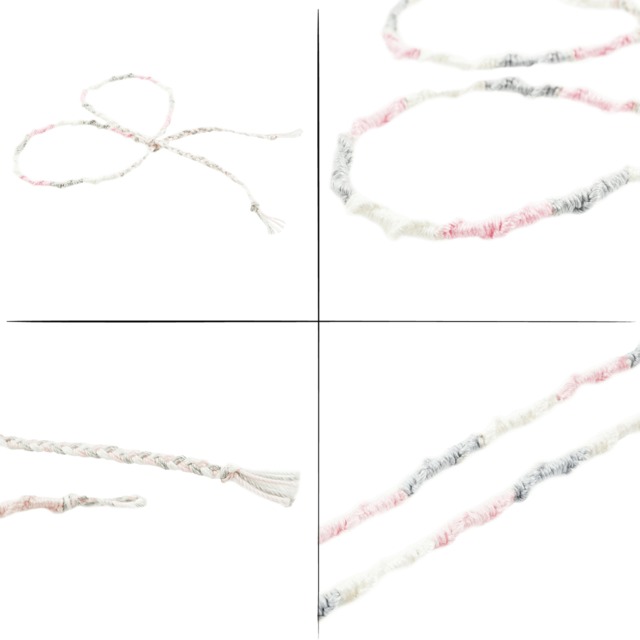 2点セット ハンドメイド ペア カップル ミサンガ Missanga ブレスレット コードミサンガ お守り 手作り メンズ レディース ユニセック アクセサリー Mb12 Atk21