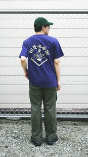 四畳半帝国半袖 Indigo / Yellow