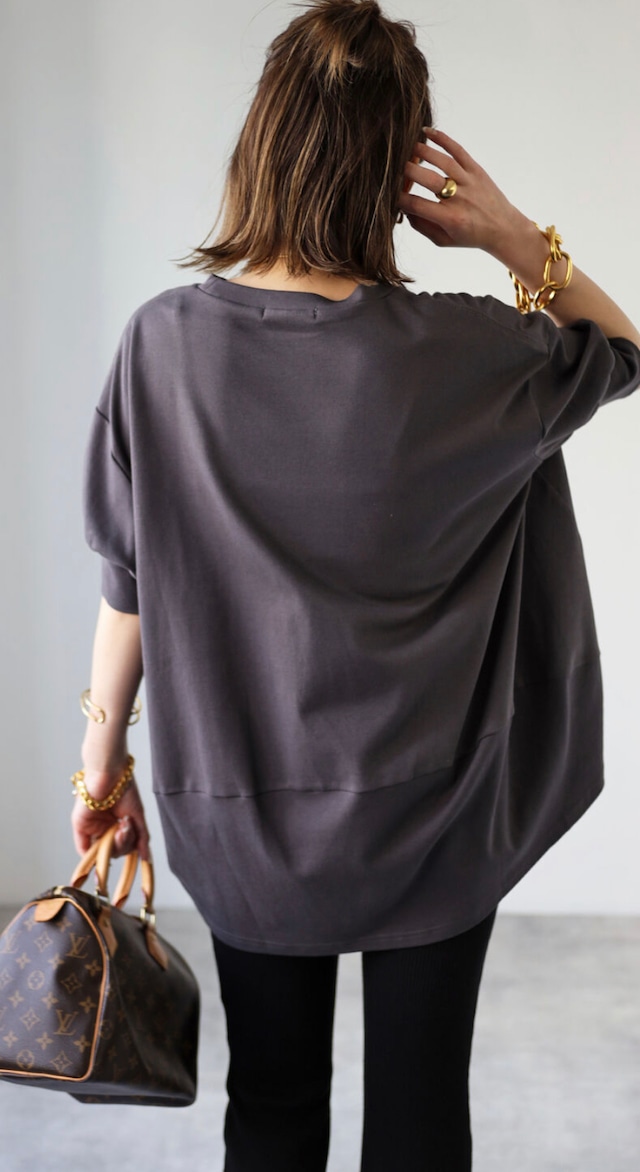 バルーンスムースショートスリーブプルオーバー