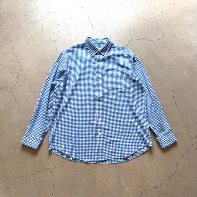 awasa　awasa regular collar check shirt