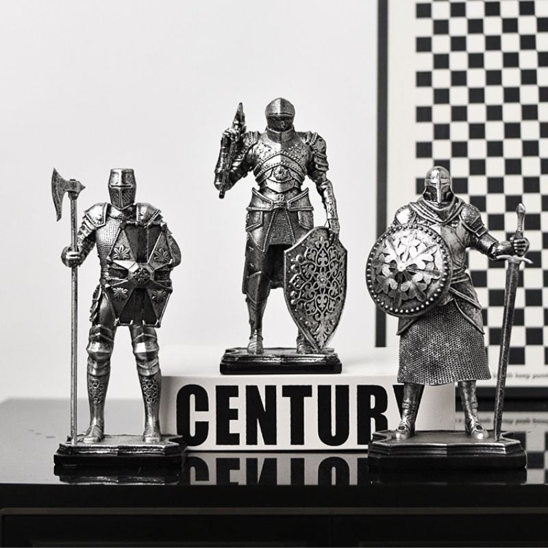 中世騎士ブロンズ像置物 騎士像 オブジェ 彫像 鎧 中世 ヨーロッパ 西洋風 インテリア