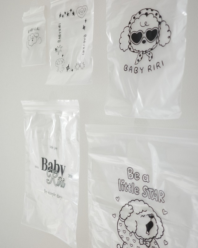 【 オリジナル】ジップケースSET / ORIGINAL ZIP BAG｜5枚SET /  baby riri