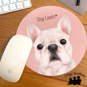 【 フレンチブルドッグ 水彩画風 毛色6色 】 パステルカラー マウスパッド 犬 うちの子 犬グッズ プレゼント