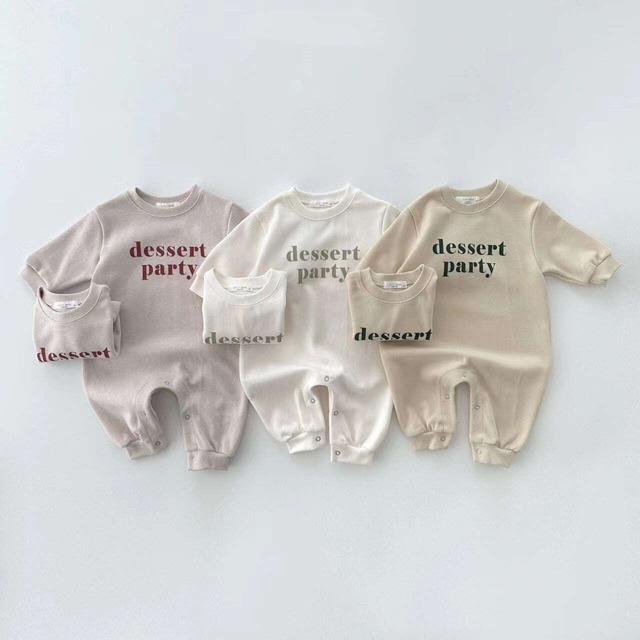 【BABY】韓国風　dessert partyロンパース