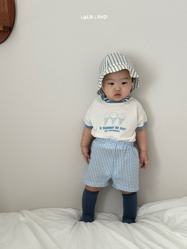 《予約》送料無料【lalaland】bebe) Seersucker Check Shorts