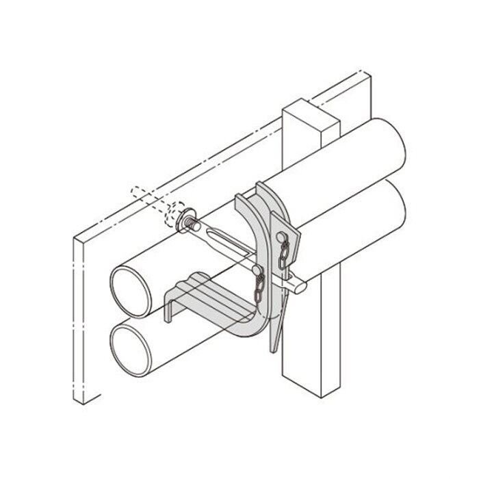 KS タイ当板 丸パイプ用 丸用LL型 Φ48.6用 50個 国元商会 クニモト 0002040 kms