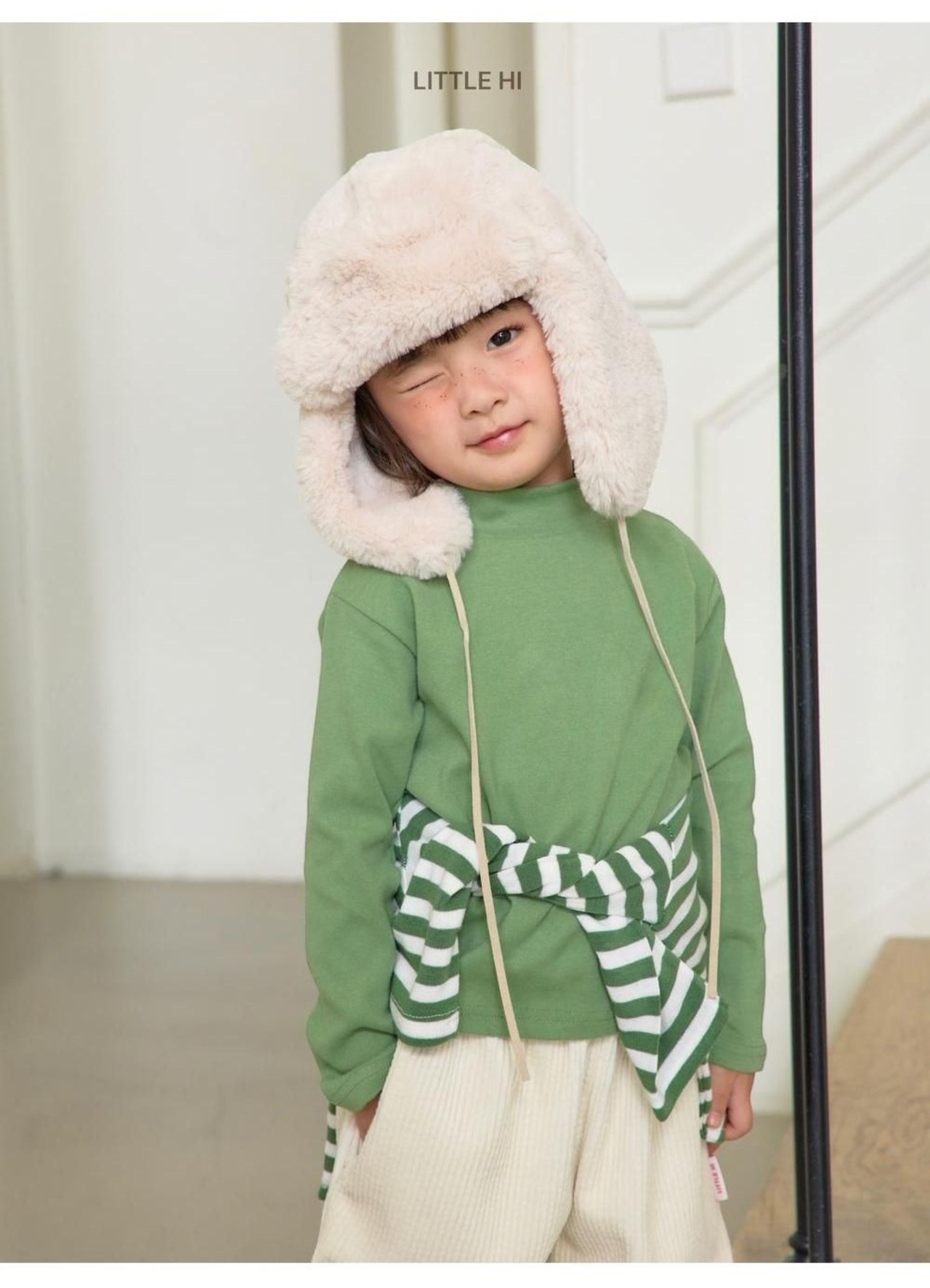 〖取寄〗韓国子供服 / 26winter / Little Hi / ロリポップピーチハイネックT / キッズ *XS~XL*