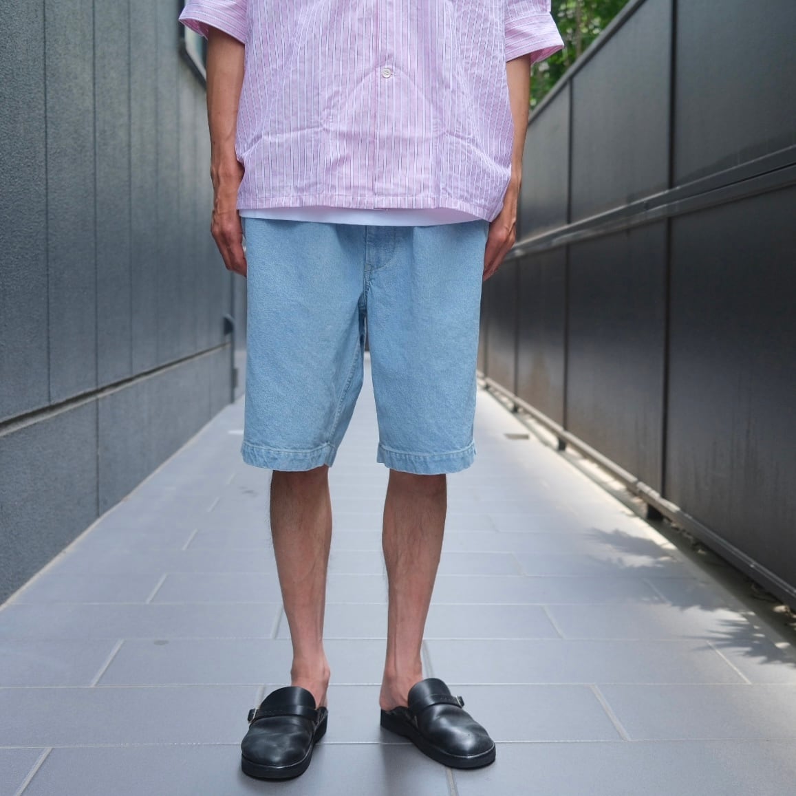 美品 Sans Limite デニム ハーフパンツ サンリミット ショーツ Sans limite(サンリミット) /ボクサーショーツ13.5ozデニム-indigo