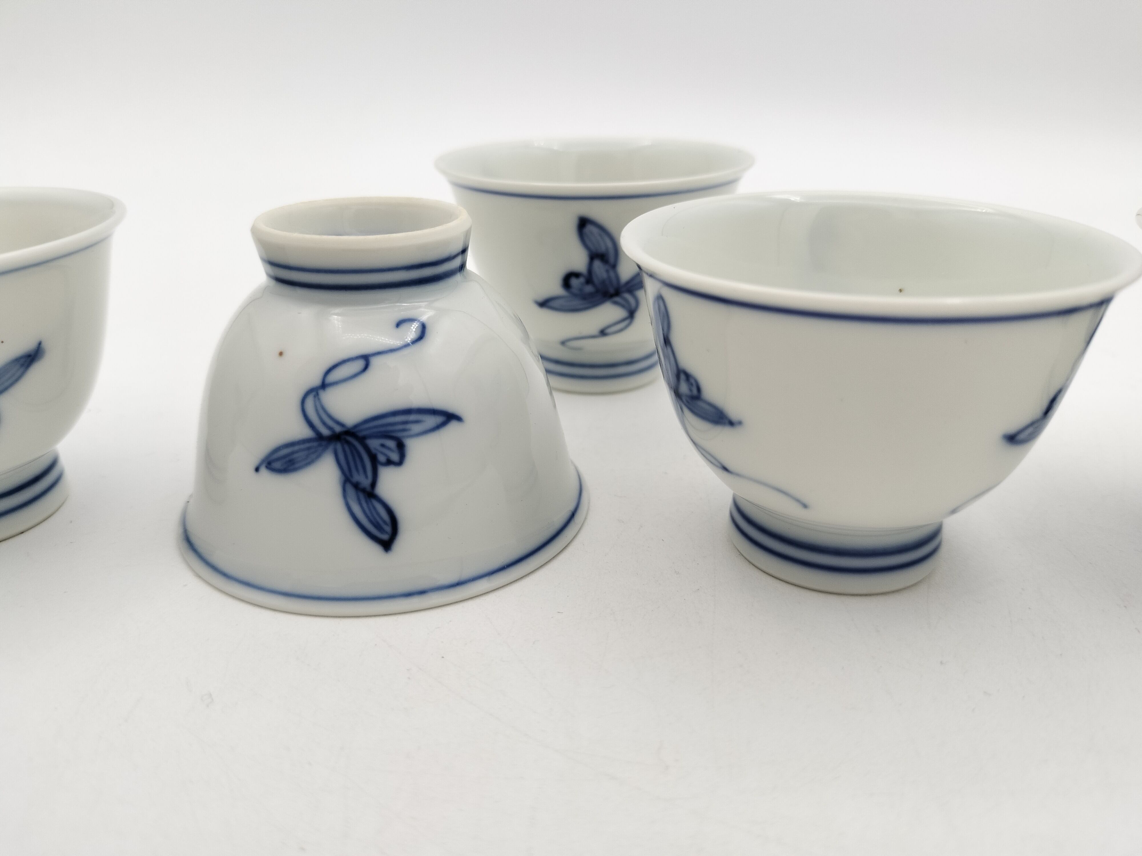 出物】煎茶 茶碗 5客セット 青ラン絵 山幸作 a954 | 有限会社いとお