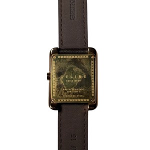 CELINE square case quartz watch
