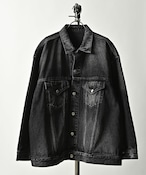 ADAM PATEK blast looose denim jacket (BLK) AP2313009