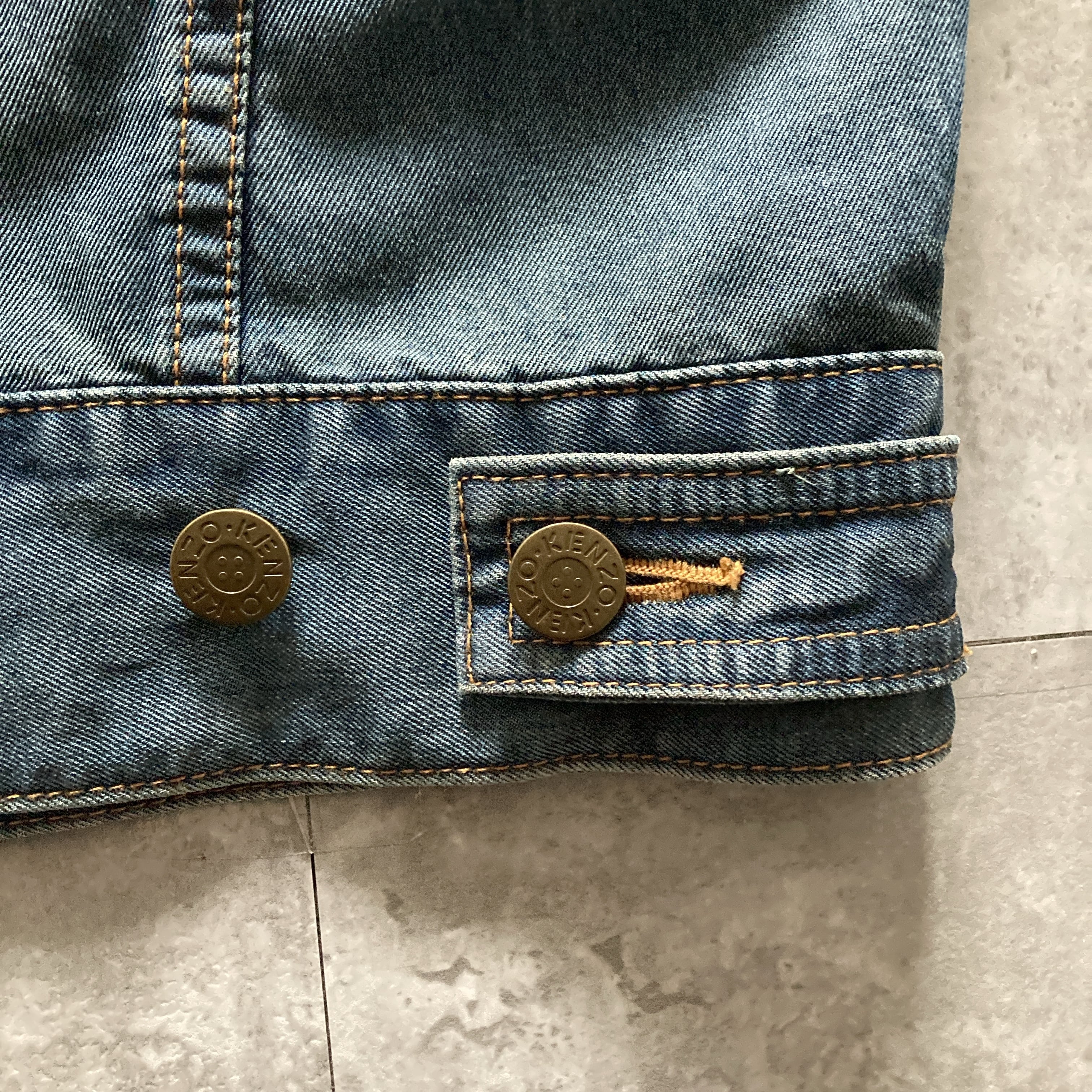 Size.L】90's KENZO jeans ケンゾー 日本製 JAPAN製 葛飾北斎タグ