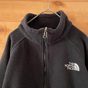 【THE NORTH FACE】フリースジャケット ブルゾン フルジップ 刺繍ロゴ バックロゴ US古着