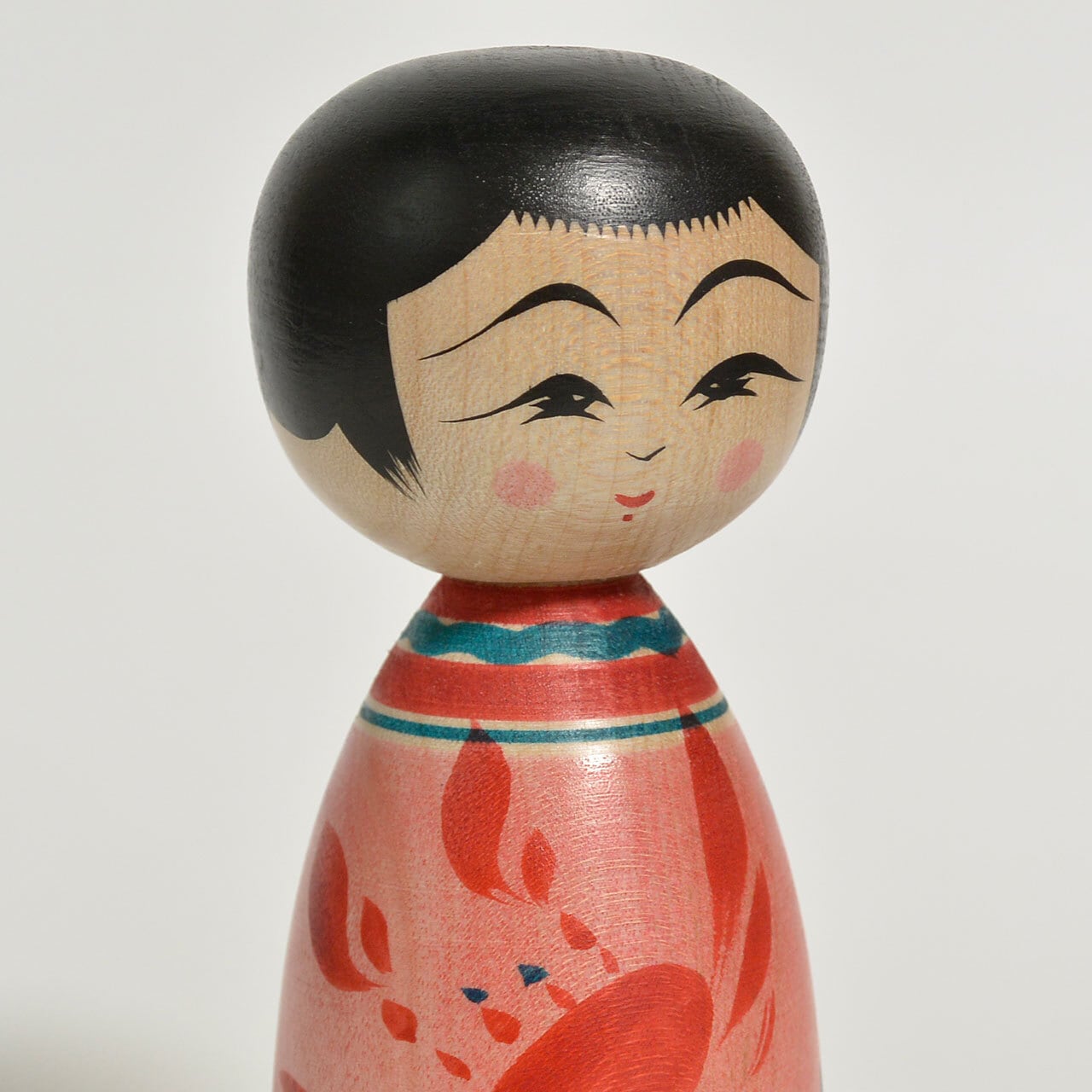 伝統こけし（本人型） 約3.5寸 約10.5cm 平賀輝幸 工人（作並系）#0278