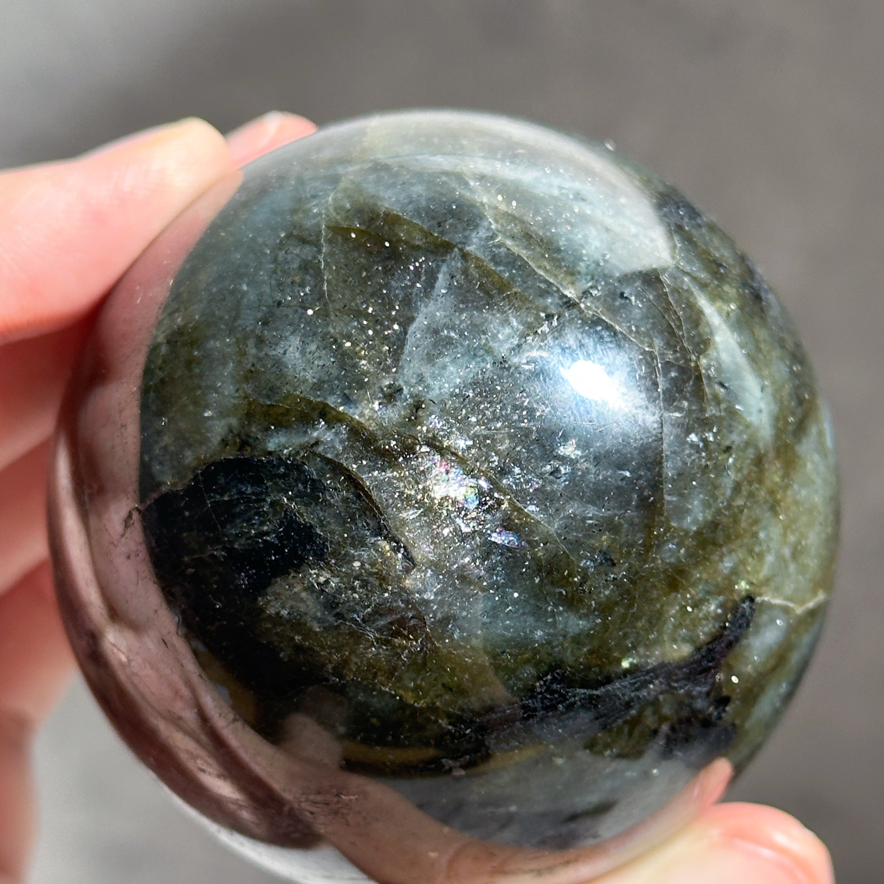 Bigラブラドライト スフィア 91◇ Labradorite ◇天然石・鉱物