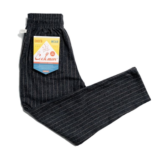 COOKMAN (クックマン) Chef Pants Wool Mix Stripe Gray (シェフパンツ ウールミックス ストライプ グレー) 231-03801