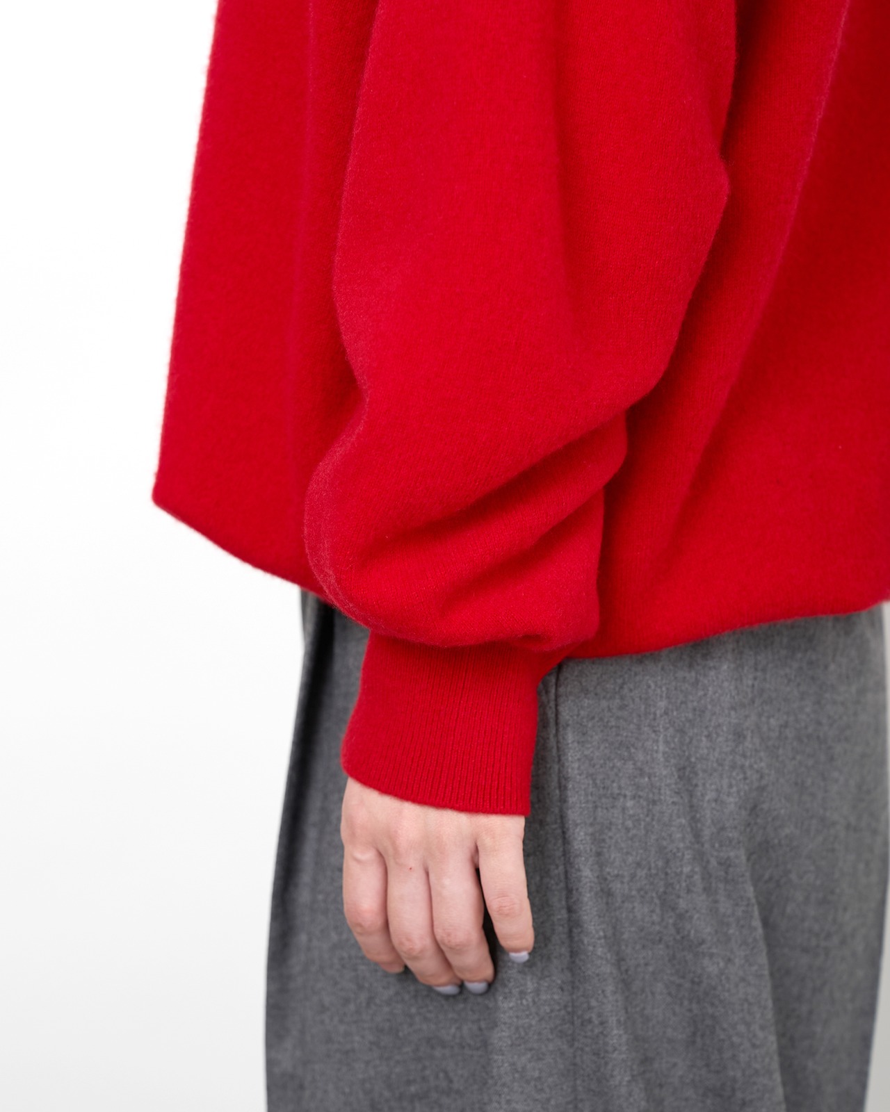 ssstein "EXTRA FINE WOOL KNIT TURTLE NECK LS〔RED〕"
