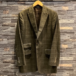 #BROOKS BROTHERS MIXED WOOL CHECK TAILORED JACKET ITALY製