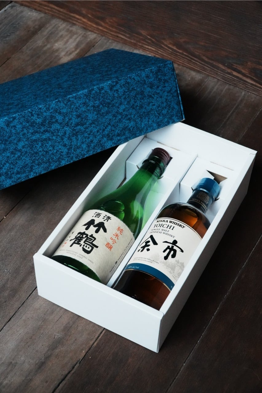 お中元・プレゼント用】竹鶴・余市セット（酒・ウイスキー）【のし
