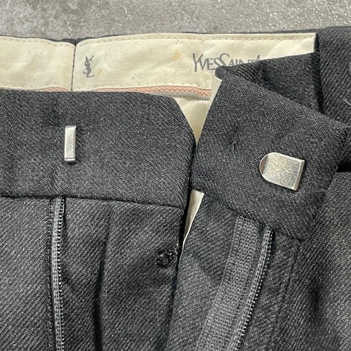 90s YVES SAINT LAURENT black slacks 詳細写真12