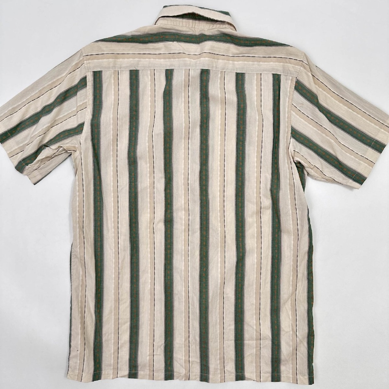 レア!! ビンテージ!!◆pierre cardin ピエールカルダン ストライプ 総柄 半袖シャツ Lサイズ /メンズ