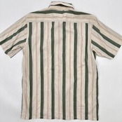 レア!! ビンテージ!!◆pierre cardin ピエールカルダン ストライプ 総柄 半袖シャツ Lサイズ /メンズ