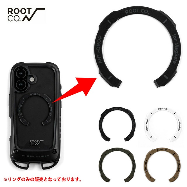 【ブラック】ROOT CO ルート コー グラビティ メタル リング バージョン2 フォー マグセーフ GRAVITY METAL RING ver.2 for MagSafe MRM-436499