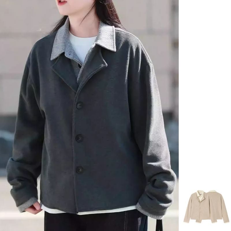Cristaseya OVERSIZED BLOUSON WITH LEATHER COLLAR | Pay ID