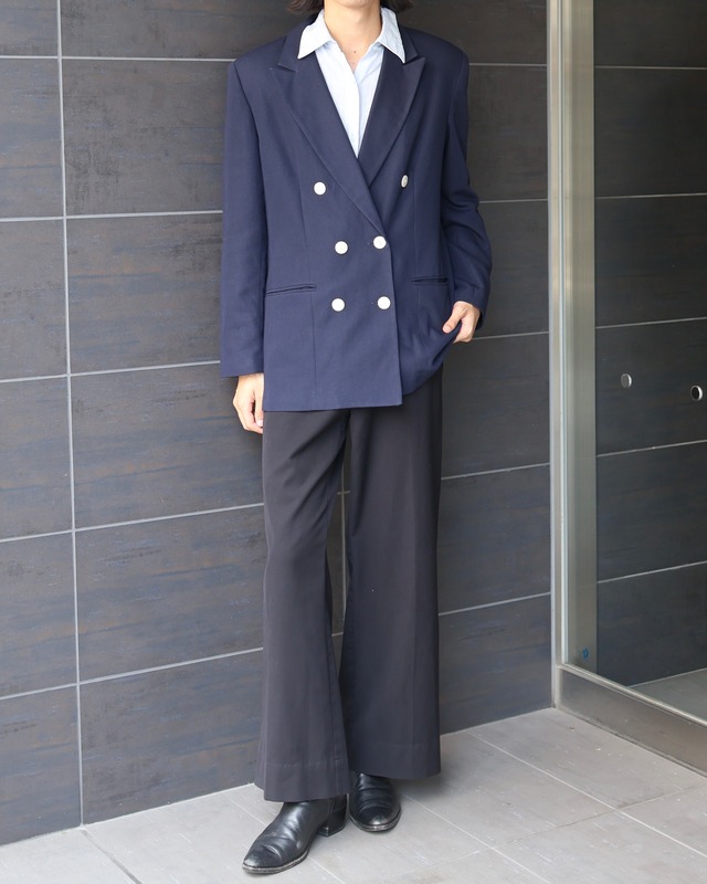 button detail straight slacks