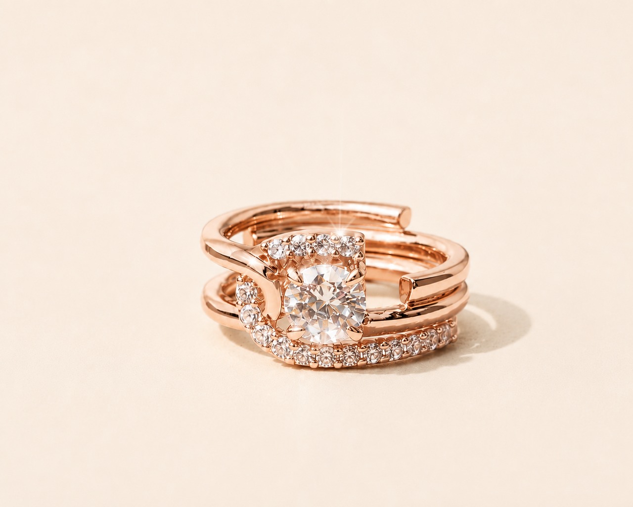 Orbit Ring｜Pink Gold Plated