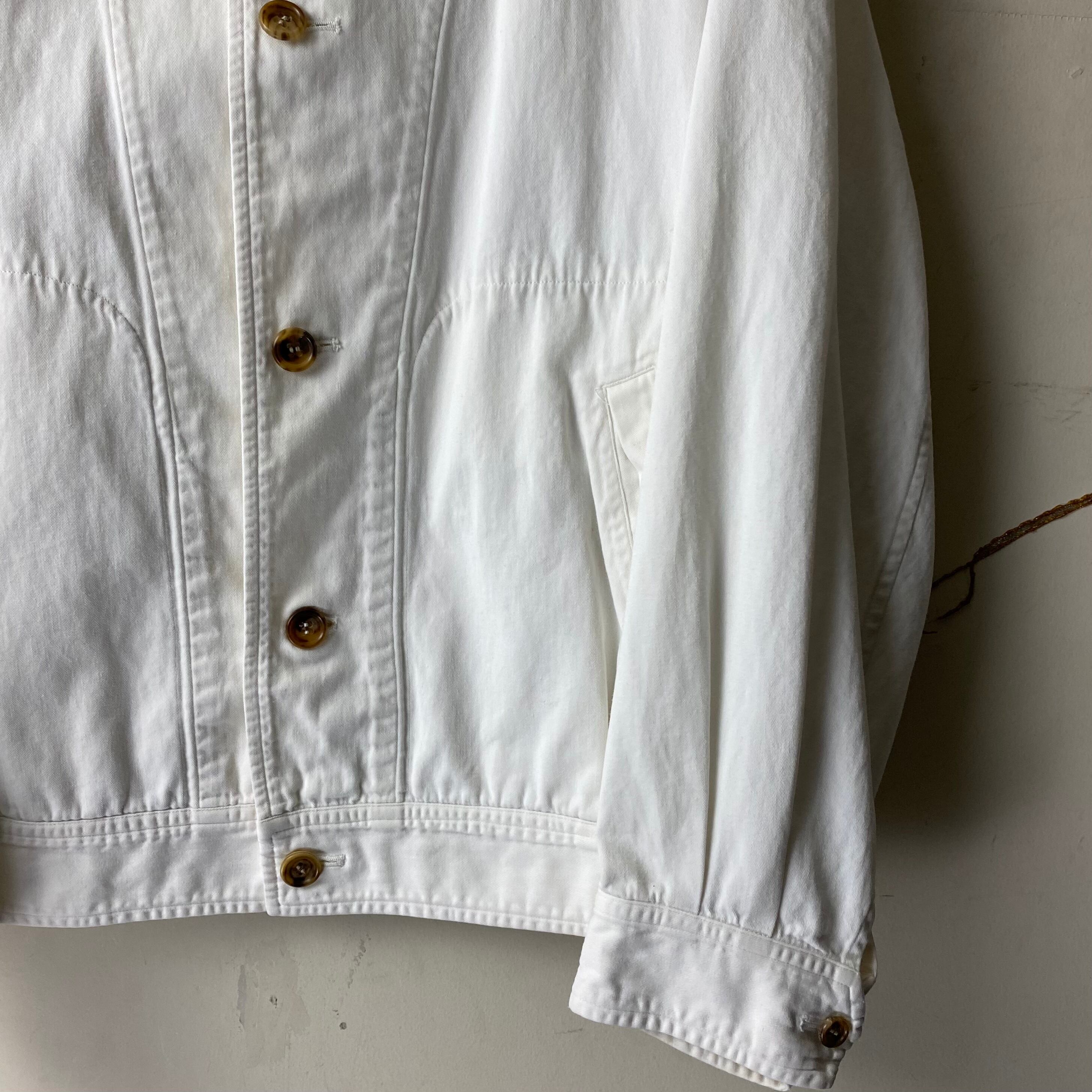 COMME des GARCONS HOMME PLUS white denim jacket | NOIR ONLINE