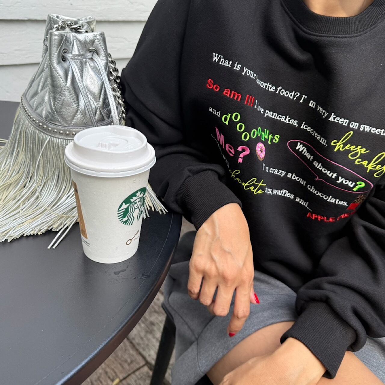 LINKABLE メッセージスウェットプルオーバー(ブラック) メッセージ