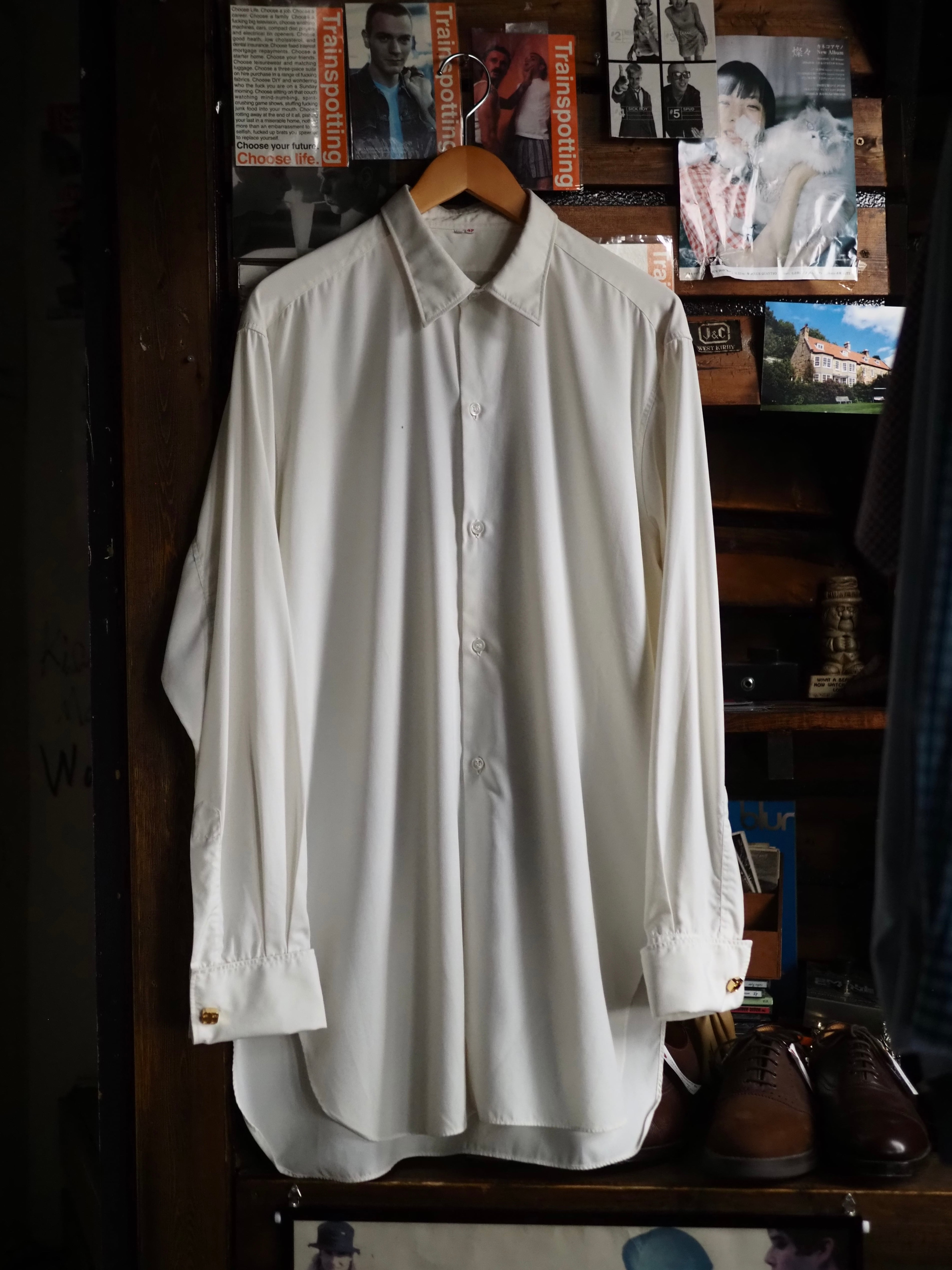 ヴィンテージ 1950年代フランス ドレスシャツ French 1950's-60's Vintage White Dress Shirt フランス ビンテージ