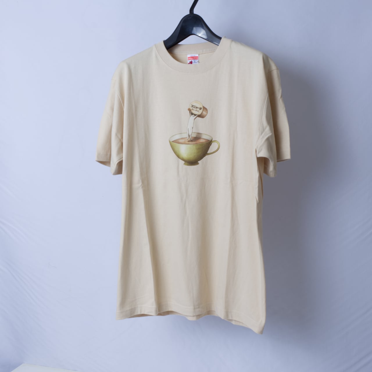 猫Tシャツ - スニャータ-【size:L】ベージュ t11