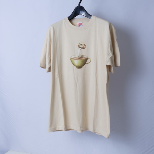 猫Tシャツ - スニャータ-【size:L】ベージュ t11 猫Tシャツ - スニャータ-【size:L】ベージュ t11