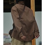 Oversized Silhouette Button-Down Long Sleeve Shirt ◇H0772