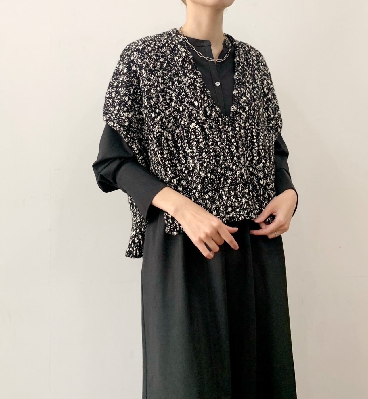 ミックスカラーニットベスト #siro de labonte シロ デ ラボンテ 