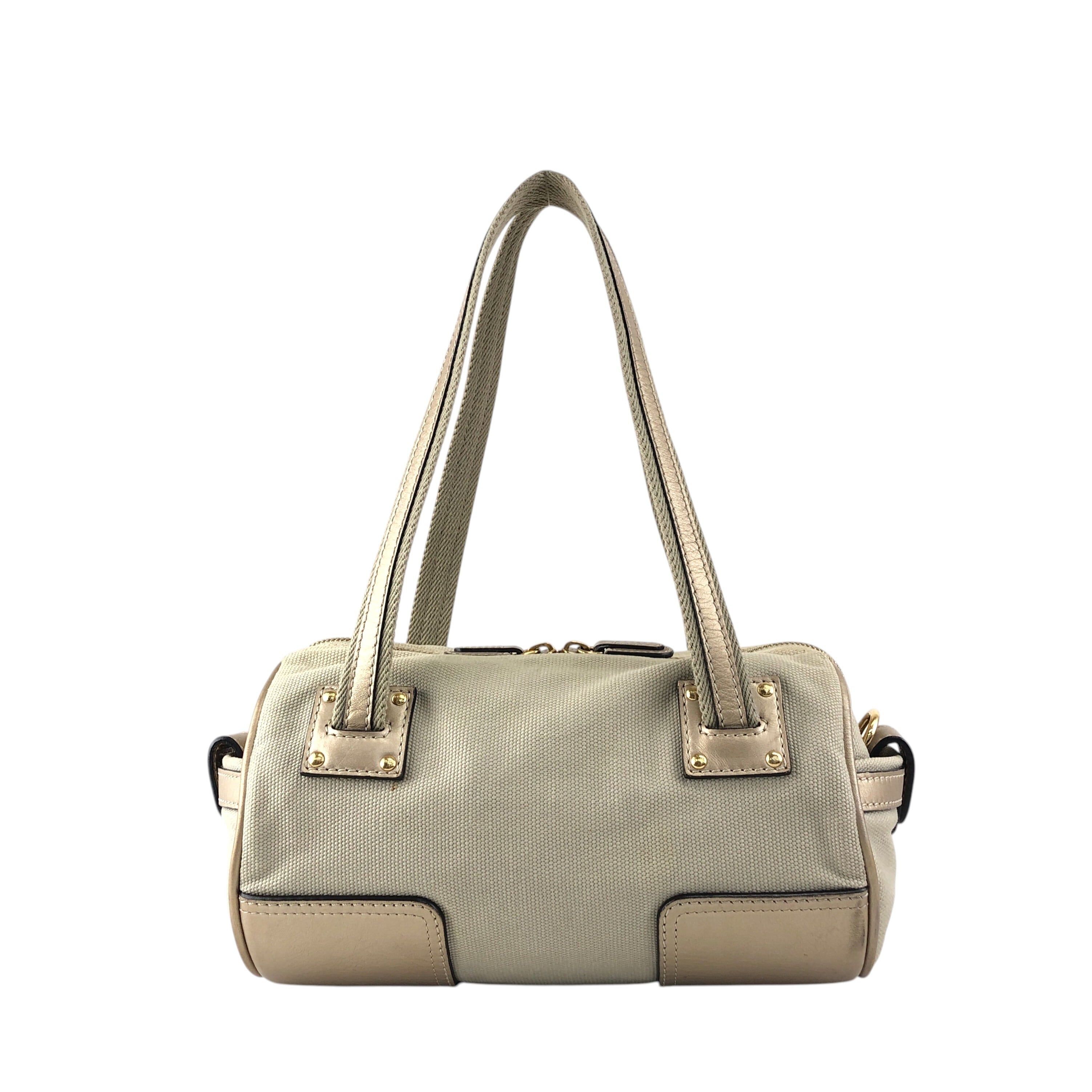 LOEWE ロエベ ハンドバッグ ベージュ アナグラム キャンバス ミニ