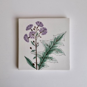 Arabia アラビア / 陶板 Niittykukka Mulgedium Alpinum 15×15